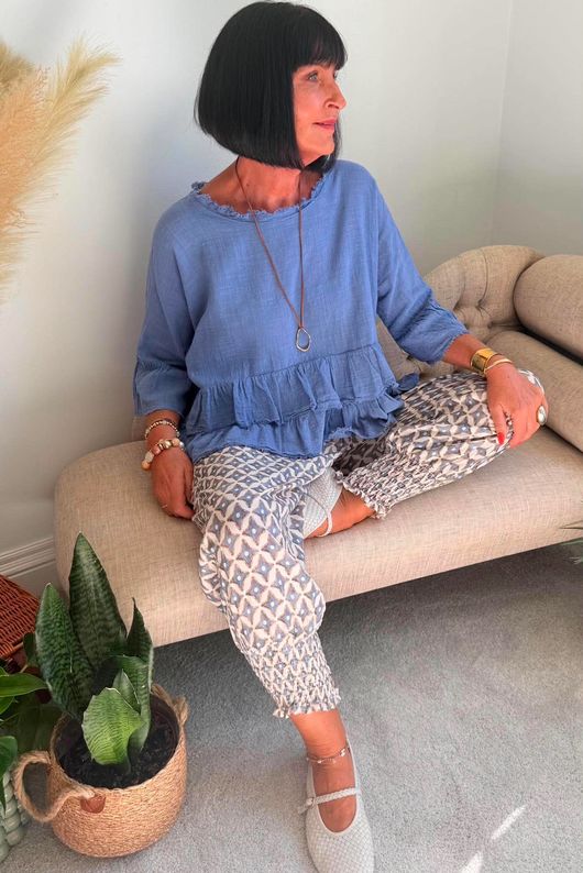 Ren Tiles of Marrakesh X Ali Ash Shirring Cuff Pant